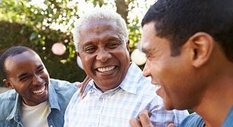 father sons laughing