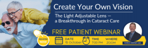 Free Webinar: Cataracts and Light Adjustable Lenses